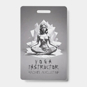 Tarjeta De Identificación Instructor de Meditación Yoga Maestro Reiki Low Po