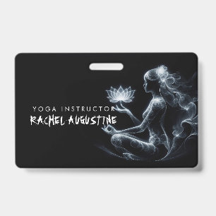 Tarjeta De Identificación Instructor de Yoga Loto Postura de Meditación Nieb