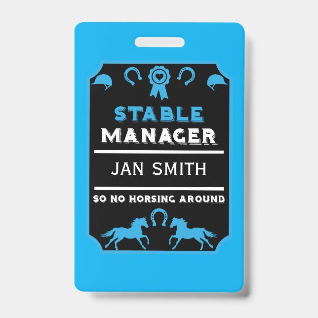 Tarjeta De Identificación Instructor del caballete de caballo (Front)