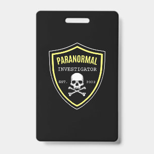 Tarjeta De Identificación Investigador Paranormal Cazador de Fantasmas Ovni