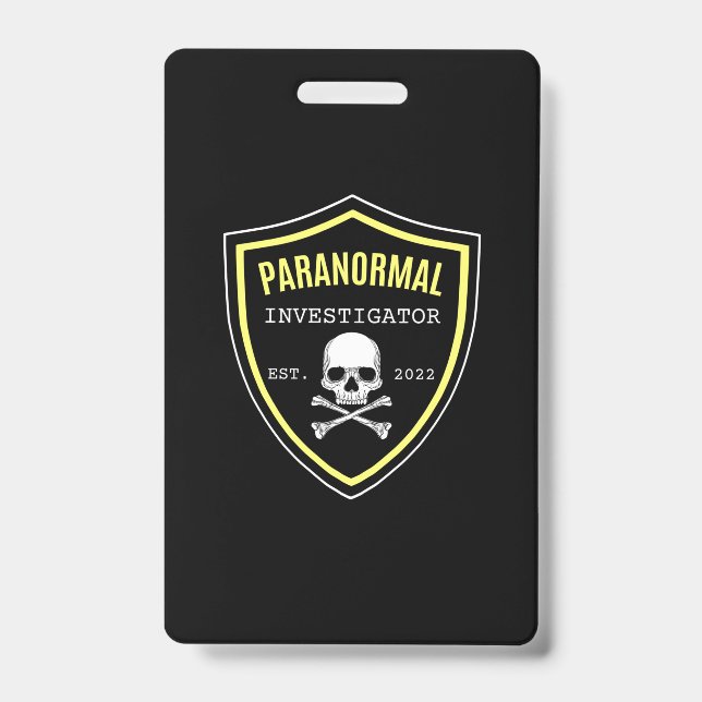 Tarjeta De Identificación Investigador Paranormal Cazador de Fantasmas Ovnis (Parte frontal)