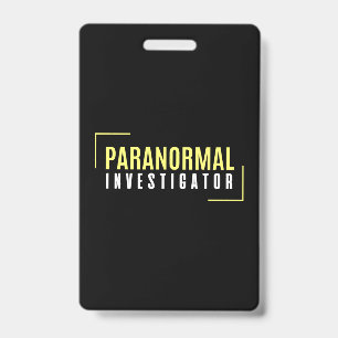 Tarjeta De Identificación Investigador paranormal Ghost Hunter Aliens UFO