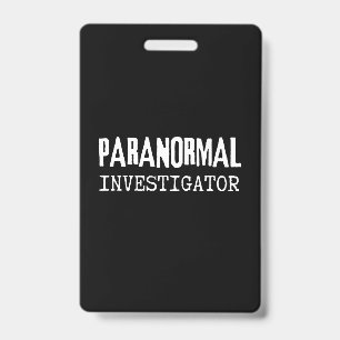 Tarjeta De Identificación Investigador paranormal Ghost Hunter Aliens UFO
