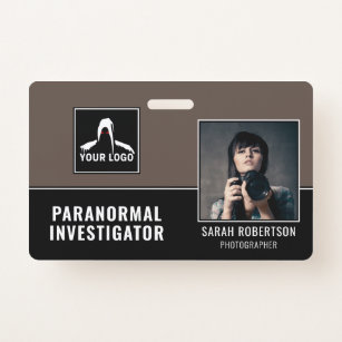 Tarjeta De Identificación Investigador paranormal Ghost Hunter Foto ID
