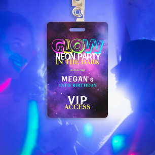 Tarjeta De Identificación Invitación de acceso VIP para fiesta de cumpleaños