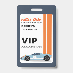 Tarjeta De Identificación Invitación de cumpleaños de pases VIP de Fast One 