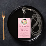 Tarjeta De Identificación Invitación de cumpleaños del fiesta discoteca rosa<br><div class="desc">Invitación a una fiesta 21ª (o a cualquier edad) femenina y femenina. Un fondo rosa rubor. Decorada con una bola de discoteca de colores. Texto: ¡Vamos Fiesta! Personalice y agregue un nombre y detalles del fiesta. Atrás: sin diseño ni color (menos costoso)</div>