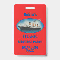 Invitación de cumpleaños del Titanic barco estrell