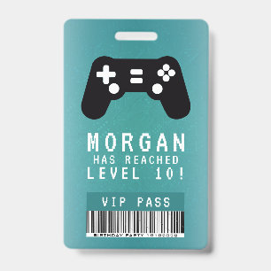 Tarjeta De Identificación Invitación de cumpleaños para pase VIP de jugador
