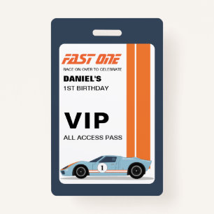 Tarjeta De Identificación Invitación de cumpleaños para VIP de Fast One Race