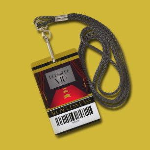 Tarjeta De Identificación Invitación de cumpleaños VIP al estreno de Hollywo