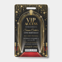 Invitación de cumpleaños VIP Red Carpet Hollywood 