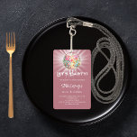 Tarjeta De Identificación Invitación de rosa de oro de fiesta Disco<br><div class="desc">Invitación a una fiesta 21ª (o a cualquier edad) femenina y femenina. Un fondo dorado rosa. Decorada con una bola de discoteca de colores. Texto: ¡Vamos Fiesta! Personalice y agregue un nombre y detalles del fiesta. Atrás: sin diseño ni color (menos costoso)</div>