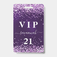 Invitación vip de cumpleaños rosa púrpura