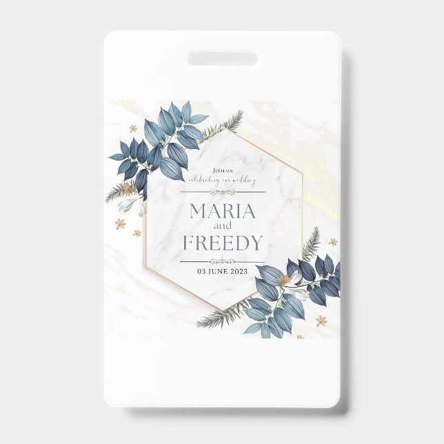 Tarjeta De Identificación Invitaciones de boda (Anverso)
