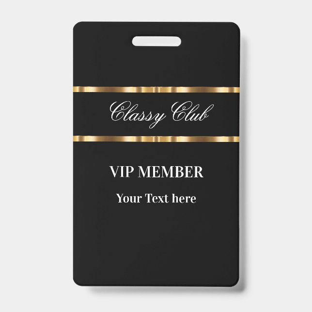 Tarjeta De Identificación Invitado del Club de Miembros VIP Classy (Parte frontal)