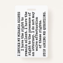 Invoco mis derechos de Miranda/No concuerdo