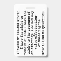 Invoco mis Derechos Miranda/No Doy mi Consentimien