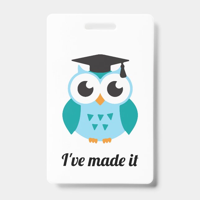 Tarjeta De Identificación Ive made it cute wise owl (Parte frontal)