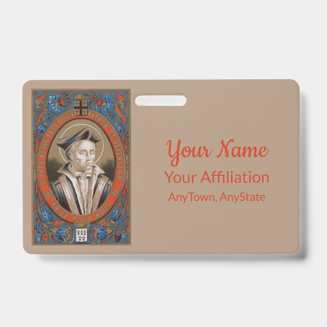 Tarjeta De Identificación Ivo de Kermartin (M 005) (Parte frontal)