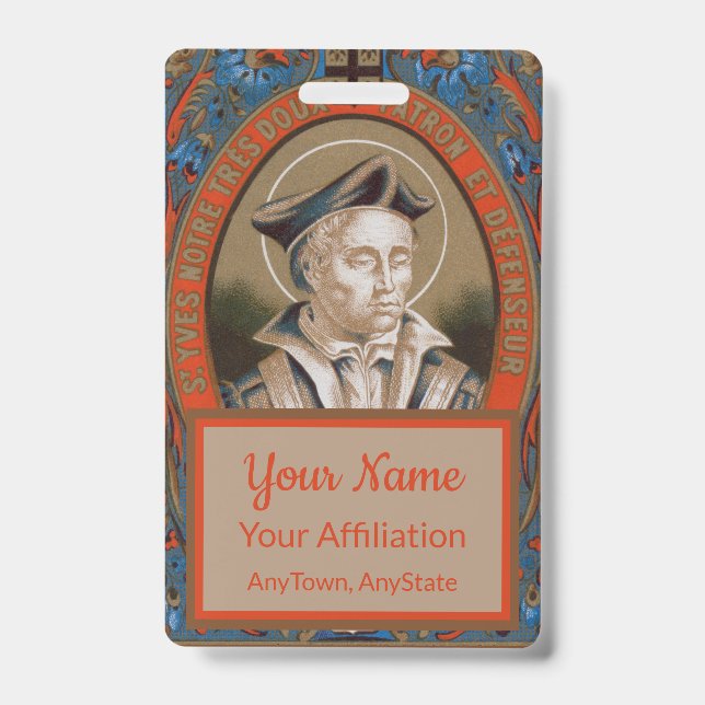 Tarjeta De Identificación Ivo de Kermartin (M 005) (Parte frontal)