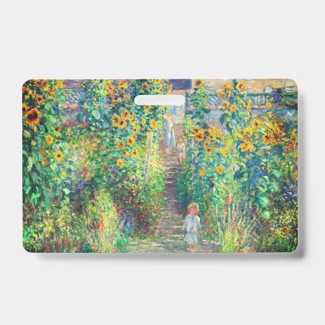 Tarjeta De Identificación Jardín de flores Monet (Parte frontal)