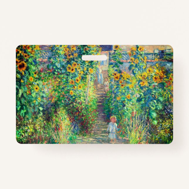 Tarjeta De Identificación Jardín de flores Monet (Anverso)
