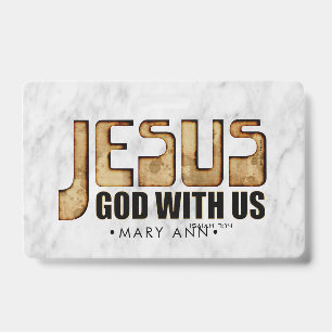 Tarjeta De Identificación JESÚS: Dios Con Nosotros