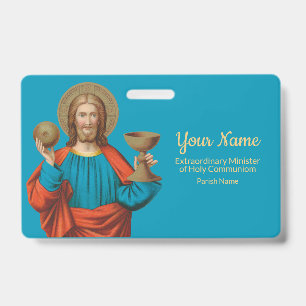 Tarjeta De Identificación Jesús sosteniendo la Eucaristía (SNV 050)