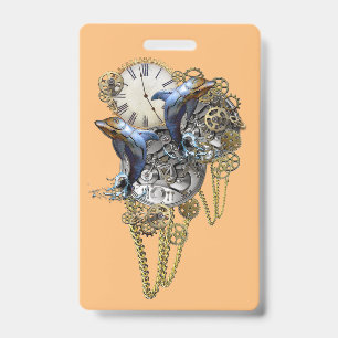 Tarjeta De Identificación Joyería Steampunk, reloj Body Bodysuit de bebé