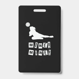 Tarjeta De Identificación Jugador de voleibol Mina de voleibol