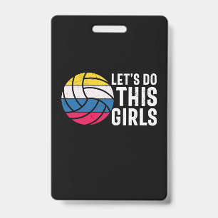 Tarjeta De Identificación Jugadora de Voleibol   Vamos a Hacer Esto Chicas