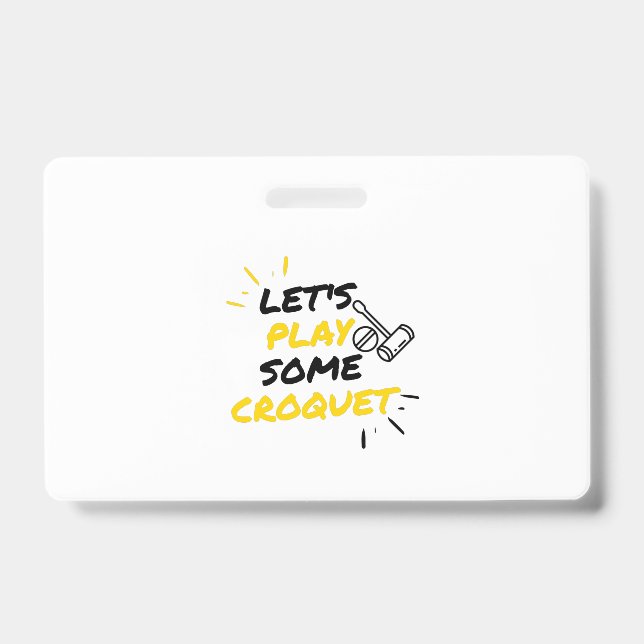 Tarjeta De Identificación Jugadores de croquet (Parte frontal)