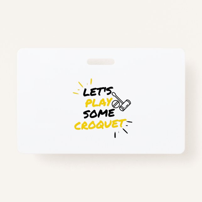 Tarjeta De Identificación Jugadores de croquet (Anverso)