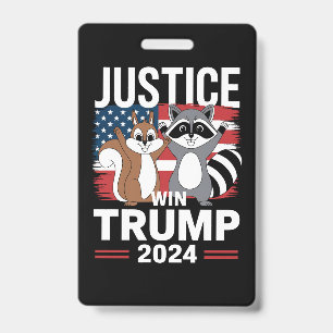Tarjeta De Identificación Justicia Para Peanut Gana Trump 2024