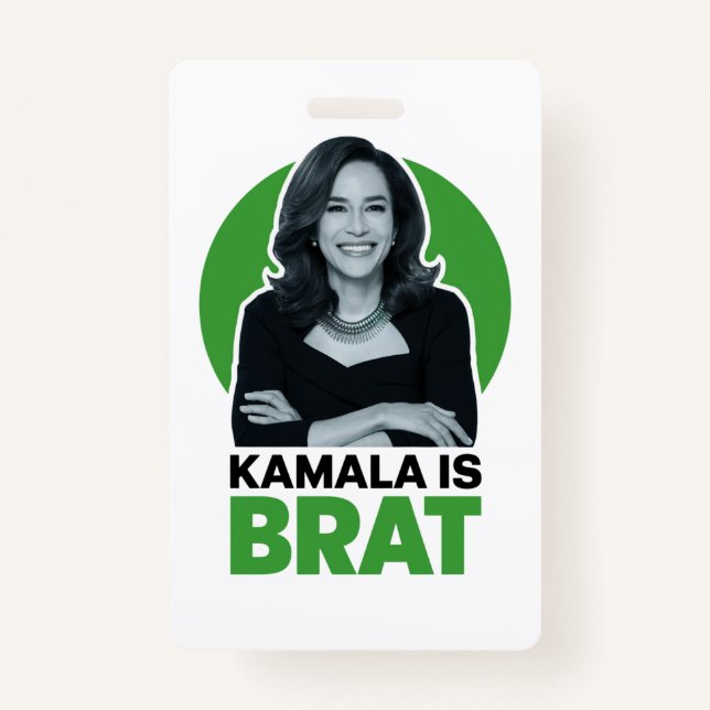 Tarjeta De Identificación Kamala es Brat Funny Sarcástico (Anverso)