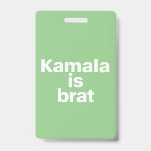 Tarjeta De Identificación Kamala Es Una Niña Malcriada