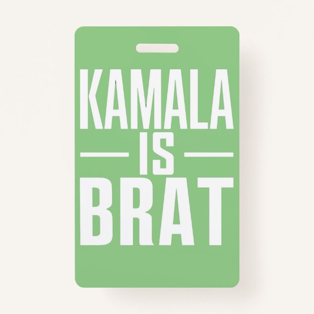 Tarjeta De Identificación Kamala is Brat (Anverso)