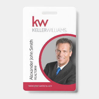 Tarjeta De Identificación Keller Williams ID Card Badge