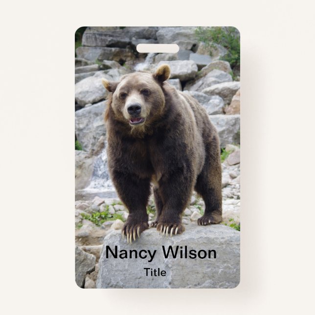 Tarjeta De Identificación Kodiak Bear (Anverso)