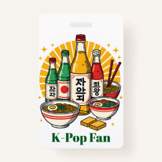 Tarjeta De Identificación Korean Pop Culture Chest Print