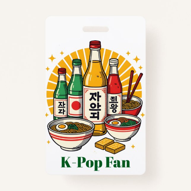 Tarjeta De Identificación Korean Pop Culture Chest Print (Anverso)