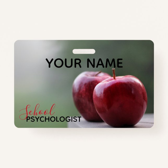 Tarjeta De Identificación La insignia del psicólogo conocido de encargo de (Anverso)