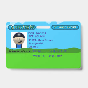 Tarjeta De Identificación La licencia impresionante de Chance