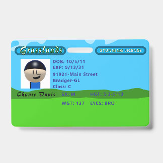 Tarjeta De Identificación La licencia impresionante de Chance
