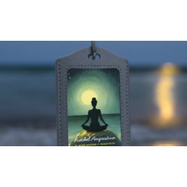 Tarjeta De Identificación La meditación del yoga en la noche de las estrella