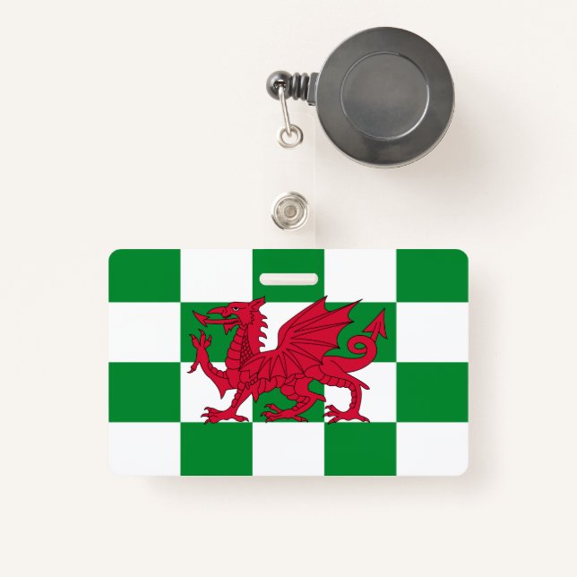 Tarjeta De Identificación La mística bandera del Dragón Celta Rojo de Gales (Anverso retráctil)