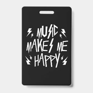 Tarjeta De Identificación La Música Me Hace Feliz