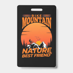 Tarjeta De Identificación La naturaleza de la montaña en bicicleta es el mej