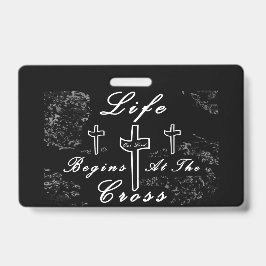 Tarjeta De Identificación La vida comienza en la cruz
